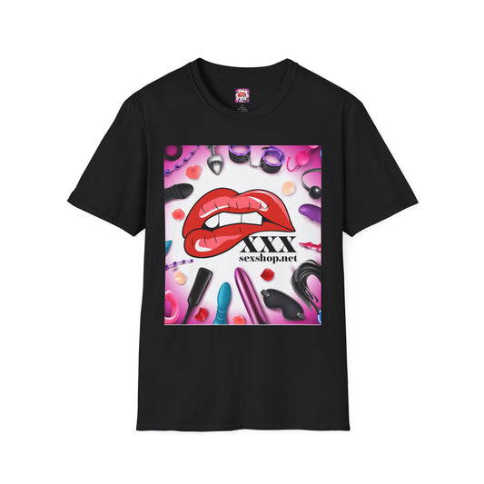 Funny Unisex Softstyle T-Shirt - 'sexshop.net' Graphic Tee