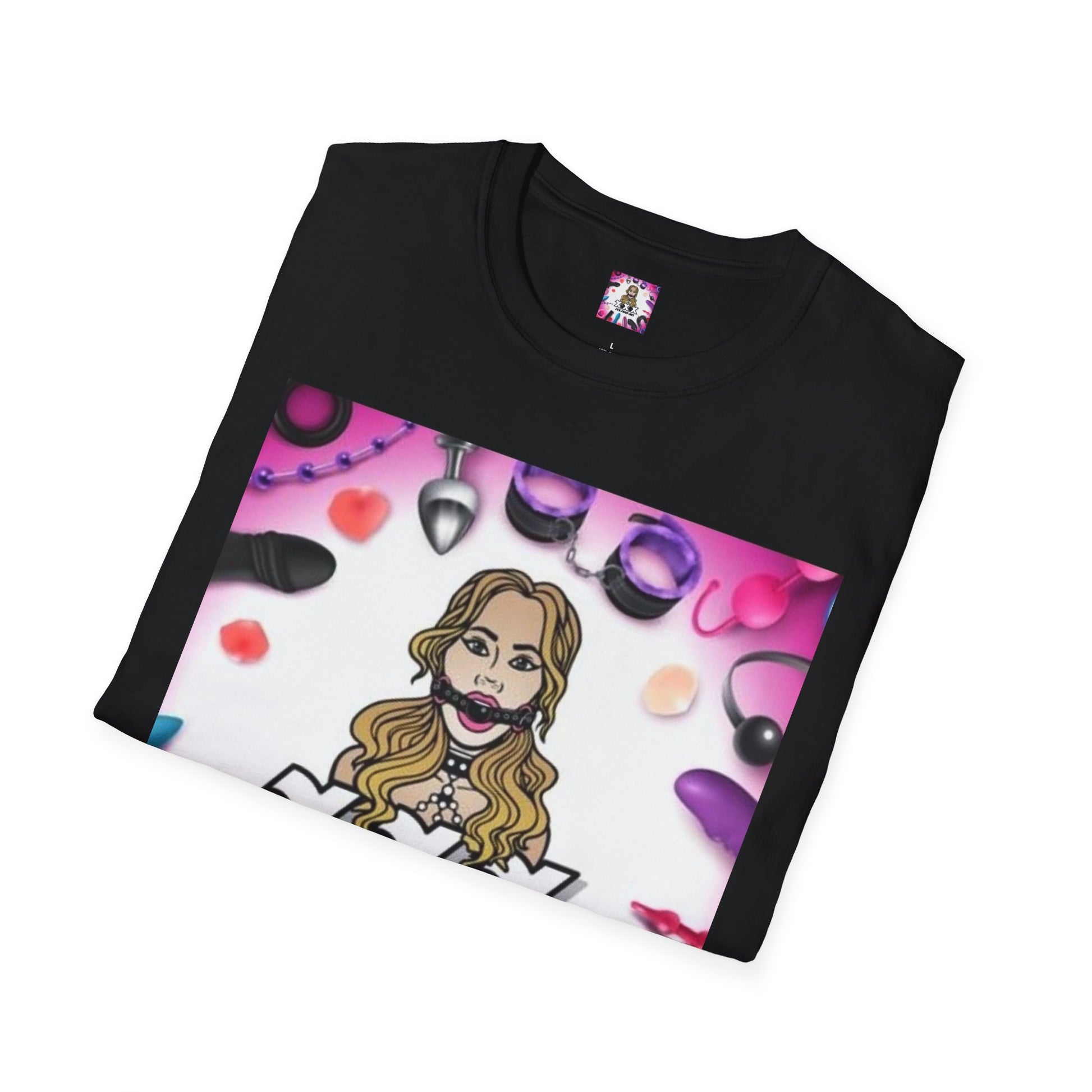 Fun Unisex Softstyle T-Shirt with Playful Graphic for Parties and Celebrations