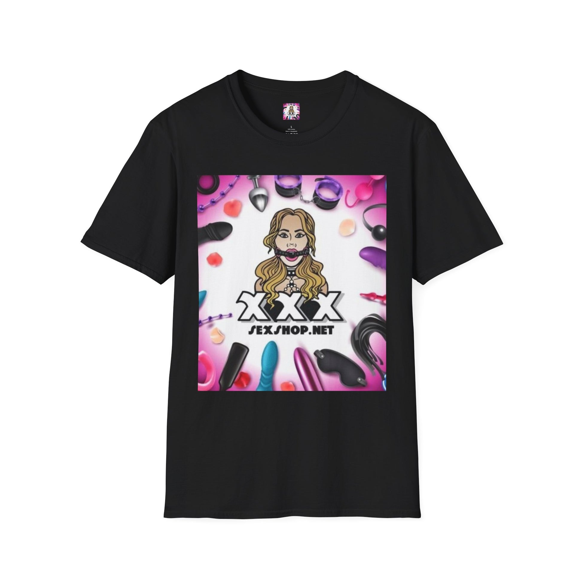Fun Unisex Softstyle T-Shirt with Playful Graphic for Parties and Celebrations
