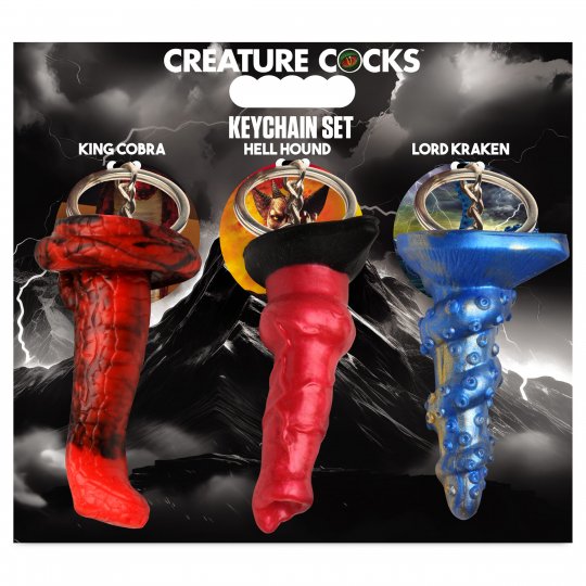 Hell-Hound, Lord Kraken, & King Cobra Silicone Keychain Set Code: AH429