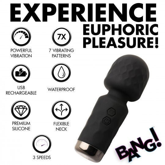 10X Mini Silicone Wand - Black Code: AH205