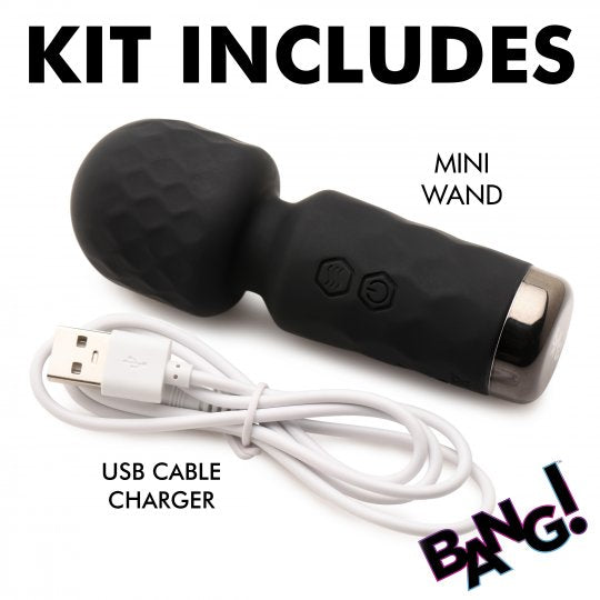 10X Mini Silicone Wand - Black Code: AH205