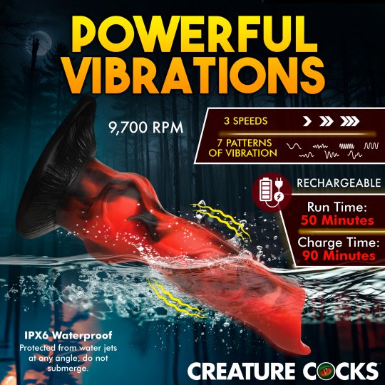 Vibra Beast Vibrating Silicone Dildo Code: AH403