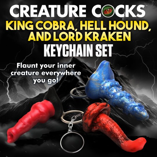 Hell-Hound, Lord Kraken, & King Cobra Silicone Keychain Set Code: AH429