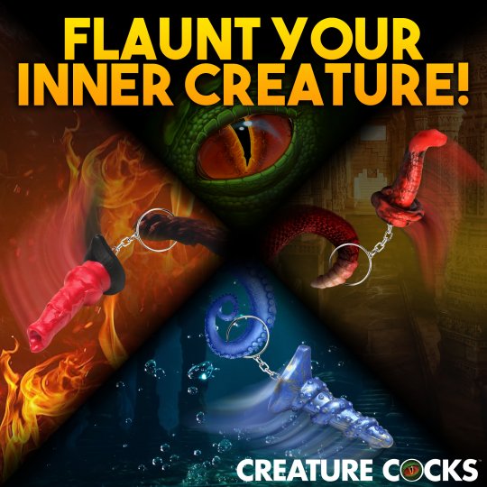 Hell-Hound, Lord Kraken, & King Cobra Silicone Keychain Set Code: AH429