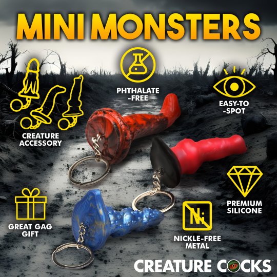 Hell-Hound, Lord Kraken, & King Cobra Silicone Keychain Set Code: AH429