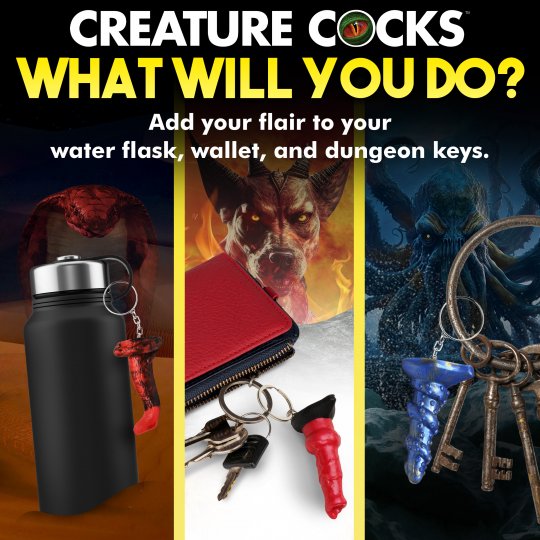 Hell-Hound, Lord Kraken, & King Cobra Silicone Keychain Set Code: AH429