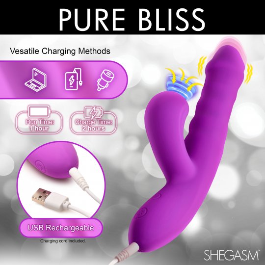 Thrust Wave Thrusting and Sucking Silicone Rabbit Vibrator Code: AH436
