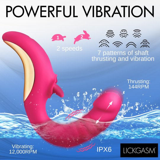 Tease and Please Thrusting and Licking Vibrator Code: AH437