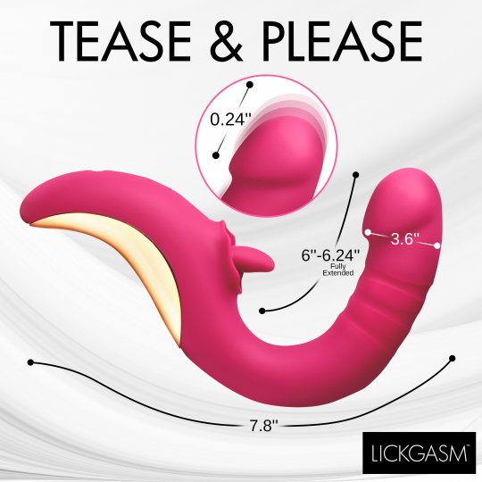 Tease and Please Thrusting and Licking Vibrator Code: AH437