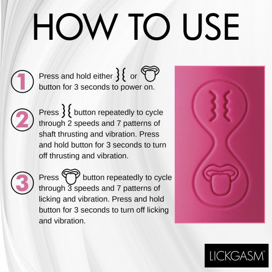 Tease and Please Thrusting and Licking Vibrator Code: AH437