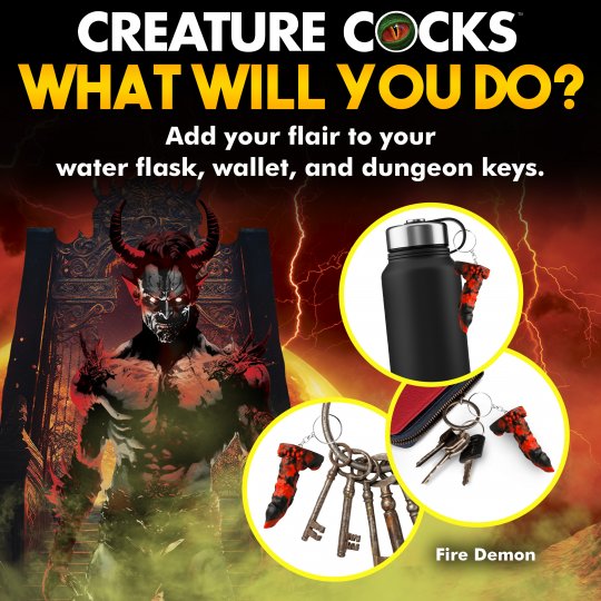 Fire Demon Keychain - Creature Cocks