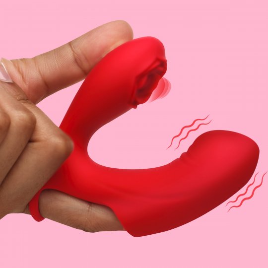 Rose Touch Pulsing Silicone Finger Vibrator Code: AH572