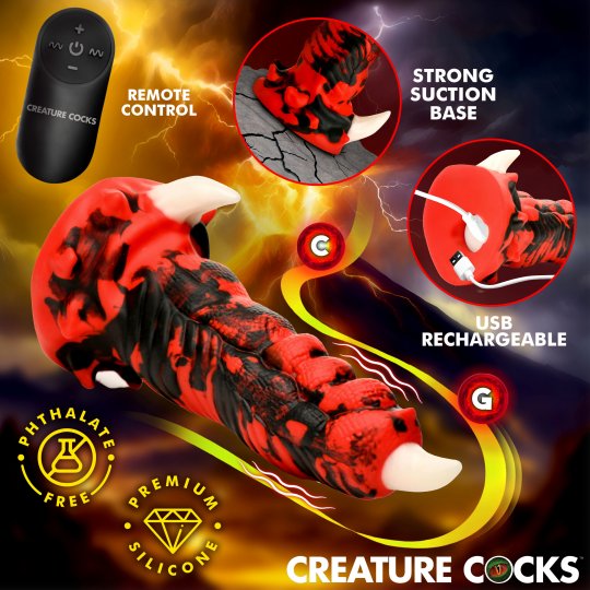 Red Talon Vibrating Silicone Dildo Code: AH637