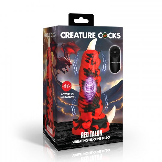 Red Talon Vibrating Silicone Dildo Code: AH637
