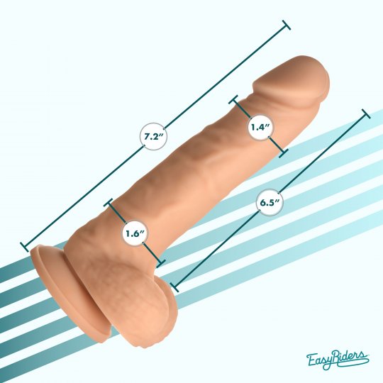 Easy Riders 7 Inch Silicone Dildo with Balls