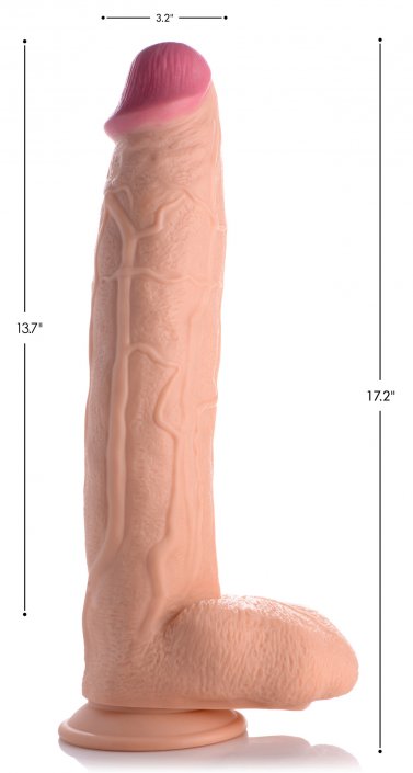 Raging Rhino 17 Inch Veiny Dildo - Flesh Code: AG264-Flesh