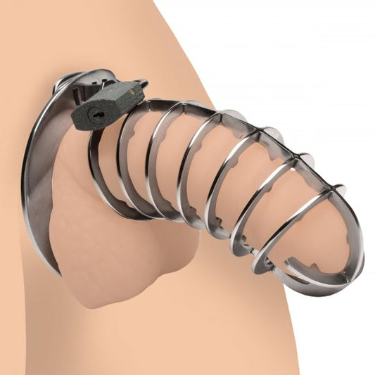 Stainless Steel Spiked Chastity Cage Code: AG884