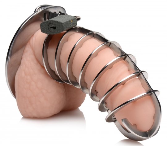 Stainless Steel Spiked Chastity Cage Code: AG884