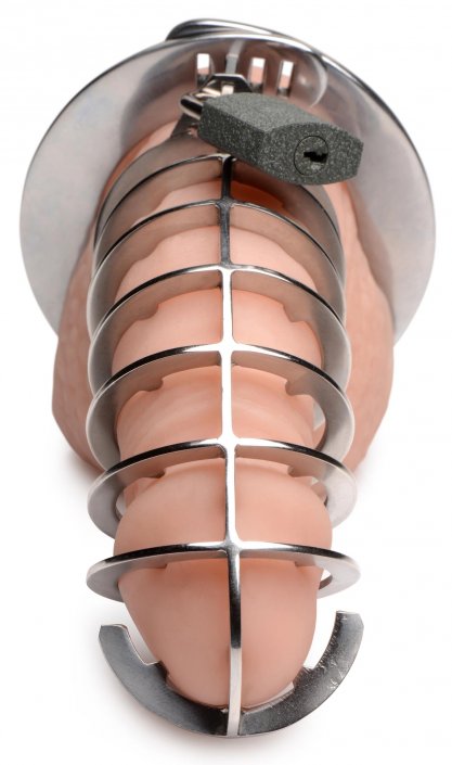 Stainless Steel Spiked Chastity Cage Code: AG884