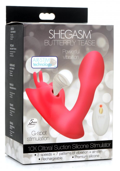 Butterfly Tease 10X Clitoral Suction Silicone Stimulator Code: AG886