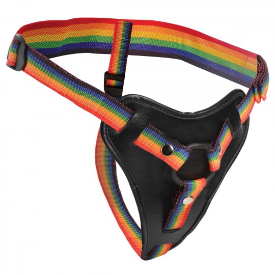 Rainbow Strap On Harness with Silicone O-Rings Code: AG996
