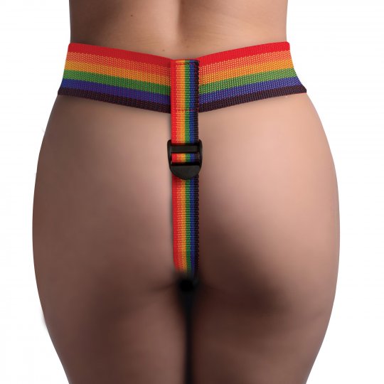 Rainbow Strap On Harness with Silicone O-Rings Code: AG996