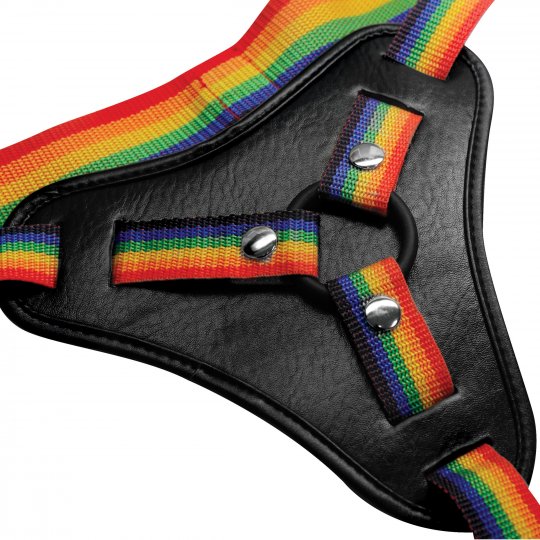 Rainbow Strap On Harness with Silicone O-Rings Code: AG996