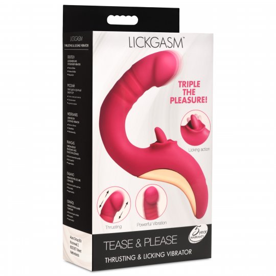 Tease and Please Thrusting and Licking Vibrator Code: AH437